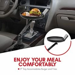Coupon ???? Cup Holder Tray For Car - Adjustable Car Tray Table - Perfect Car Food Tray For Eating With Phone Slot And Swivel Arm - Car Organizer - Road Trip Essential Car Travel Accessories Gadgets ❤️ -Car Seat Covers shop 51XWDTfAo0L