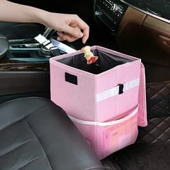 Best Pirce ???? Amgool Hanging Car Trash Can With Lid 3 Gallons Large Capacity Leakproof Bag With Storage Pockets Waterproof Black Litter Garbage Bag Foldable Organizer For Automotive Home Camping ✨ -Car Seat Covers shop 51Xfxg7nLYL