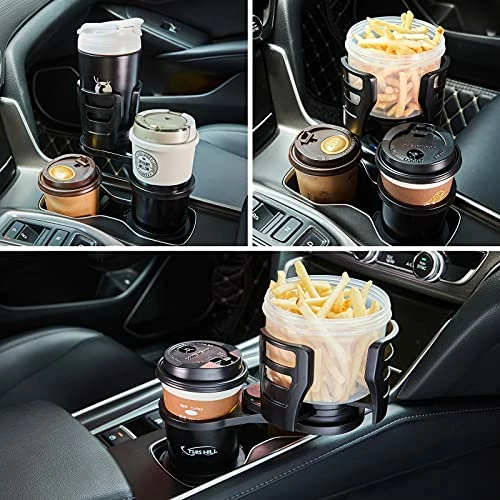 Cheapest ???? 2 In 1 Multifunctional Car Cup Holder Expander Adapter With Adjustable Base,All Purpose Car Cup Holder And Organizer For Snack Bottles Cups Drinks… Black-1 ❤️ 6 Cheapest ???? 2 In 1 Multifunctional Car Cup Holder Expander Adapter With Adjustable Base,All Purpose Car Cup Holder And Organizer For Snack Bottles Cups Drinks… Black-1 ❤️ - Image 4