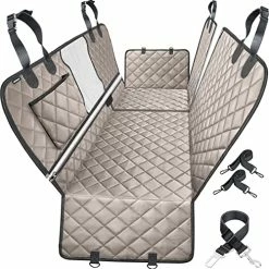 Flash Sale ???? 4-in-1 Convertible ???? Dog Car Seat Cover 100% Waterproof ???? Dog Seat Cover Nonslip ???? Dog Hammock 600D Heavy Scratchproof Pet Seat Cover For Cars Back Seat With Mesh Window For Cars Trucks And SUVs Grey ✨ -Car Seat Covers shop 51YNAXX SnL. AC