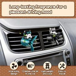 Promo ???? 5 Pcs Car Air Fresheners Cartoon Bear Pilot Cute Car Diffuser Rotating Propeller Car Vent Accessories Ornament Outlet Fan Smell Vent Clips Car Accessories For Perfume Automotive Decor (Cute Style) ???? -Car Seat Covers shop 51YeavLNYYL