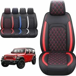 Cheap ???? Jeep Wrangler JK JL 4-Door Seat Covers Full Set Custom Fit 2007-2023 Unlimited X Rubicon 392 Sahara Willys Sport High Altitude 4X4 Truck Pickup Waterproof Leather (Full Set/Black-R) ???? -Car Seat Covers shop 51ZIXKaG4iL. AC
