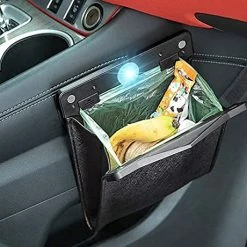 Cheapest ???? Car Trash Bag, Superior PU Leather With LED Light And Magnet Closure Design, Bundle With Tissue Box And 30 Disposable Inner Garbage Bags, Waterproof Vehicle Rubbish Container Garbage Can Brown ???? -Car Seat Covers shop 51ZVma5t4L