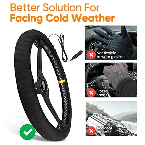Best reviews of ✨ Heated-Car-Steering-Wheel-Cover-12V Ultra-Comfortable-Steering-Wheel-Heated-Protect-Cover Standard-14.5-15.5-inches-Outer--Diameter Premium-Quality-and-Warm Original ???? 7 Best reviews of ✨ Heated-Car-Steering-Wheel-Cover-12V Ultra-Comfortable-Steering-Wheel-Heated-Protect-Cover Standard-14.5-15.5-inches-Outer--Diameter Premium-Quality-and-Warm Original ???? - Image 5