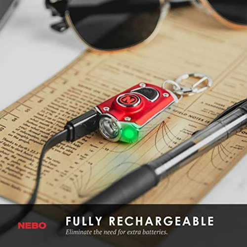 New ⭐ NEBO Mycro Rechargeable LED Keychain Light | Key Ring Flashlight Features 6 Light Modes, Red ???? 7 New ⭐ NEBO Mycro Rechargeable LED Keychain Light | Key Ring Flashlight Features 6 Light Modes, Red ???? - Image 5