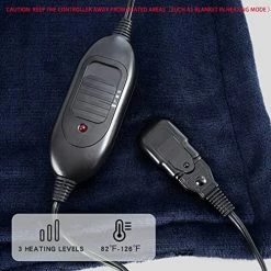 Coupon ???? Machine Washable Car Heated Blanket 12 Volt Electric Blanket Flannel Heating Throw Plug In For Car With Controller 3 Heating Level 55x40 Inch Navy Blue ???? -Car Seat Covers shop 51ZkBE6ENeL