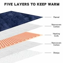 Best reviews of ???? Machine Washable Electric Car Blanket 12 Volt Heated Travel Blanket Flannel Heating Throw For Car Truck SUV Van 40x55” With Controller 3 Heating Level Navy Blue ???? -Car Seat Covers shop 51a0qmgRGtL