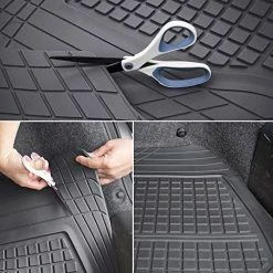 Promo ???? Premium FlexTough All-Protection Cargo Mat Liner – W/Traction Grips & Fresh Design, Heavy Duty Trimmable Trunk Liner For Car Truck SUV, Black (OF-985-BK) ????