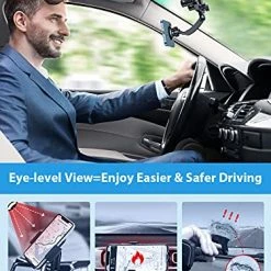 Top 10 ???? Upgraded VICSEED Magnetic Phone Mount For Car, [Big Rear Mirrors Friendly] Rear View Mirror Phone Holder, Strong Magnet Cell Phone Holder Car Cradle Hands Free Car Mount Fit All Mobiles & Vehicles ????
