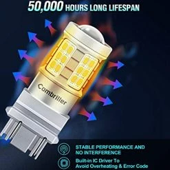 Best reviews of ???? 3157 LED Bulb White 6000K, 3056 3156 3057 4157 T25 Led Bulb With Projector Replacement For Led Reverse Lights Turn Signal Bulb Brake Light Bulb Tail Light Bulb Parking Light Bulb, Pack Of 2 ???? -Car Seat Covers shop 51b2alBwPWL