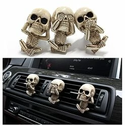 Cheapest ⭐ Skull Car Air Fresheners Vent Clips For Car Accessories Interior Decoration With 3 Scent Pads,Best ???? Thanksgiving/Christmas Gift For Men/Women ????