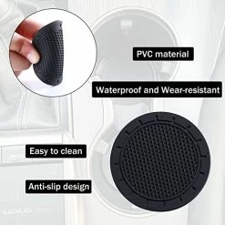 Best reviews of ???? Car Cup Holder Coaster, PVC Car Coaster, 4 Pack Universal Auto Anti Slip Cup Holder Insert Coaster, Car Interior Accessories - Black ???? -Car Seat Covers shop 51bNl2flAiL