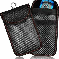 Cheap ???? Upgraded Faraday Bag For Key Fob (2 Pack),Premium Faraday Key Fob Protector– Car RFID Signal Blocking, Car Security Protection Pouch, Anti-Theft Pouch, Anti-Hacking Case Blocker-Black ????