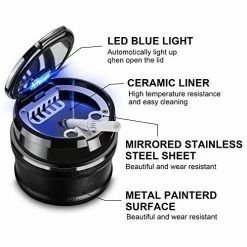 Budget ???? Car Ashtray With Lid Easy Clean Up Detachable Auto Ashtray LED For Most Car/ Air Vent Cup Holder Home Office ???? 14 Budget ???? Car Ashtray With Lid Easy Clean Up Detachable Auto Ashtray LED For Most Car/ Air Vent Cup Holder Home Office ???? -Car Seat Covers shop 51bx1KJzPIL