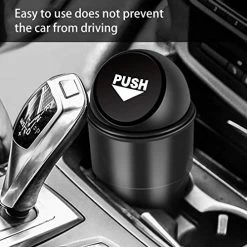 Best deal ✔️ Car Garbage Can With Lid, Leakproof Vehicle Automotive Cup Holder Car Trash Can , Small Trash Bin For Automotive Office Home Kitchen(Black, 1) ???? -Car Seat Covers shop 51cpw4cmrxL