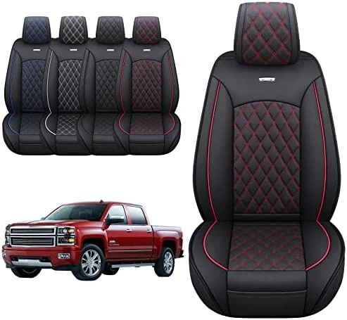 Deals ???? Seat Covers For Truck Chevy Chevrolet Silverado GMC Sierra Pickup 2007-2023 1500 2500HD 3500HD Trail Boss Z71 Crew Double Extended Cab Waterproof Leather Protectors (Full Set, Black) Rear Seat/whit ???? 14 Deals ???? Seat Covers For Truck Chevy Chevrolet Silverado GMC Sierra Pickup 2007-2023 1500 2500HD 3500HD Trail Boss Z71 Crew Double Extended Cab Waterproof Leather Protectors (Full Set, Black) Rear Seat/whit ???? - Image 12