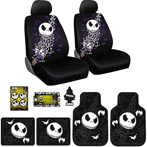 Coupon ???? 9 Pieces Nightmare Before ???? Christmas Jack Skellington Car Truck SUV Seat Covers Rubber Front And Rear Floor Mat Set With Little Tree Air Freshener Bundle Se ⌛ 3 Coupon ???? 9 Pieces Nightmare Before ???? Christmas Jack Skellington Car Truck SUV Seat Covers Rubber Front And Rear Floor Mat Set With Little Tree Air Freshener Bundle Se ⌛