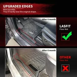 Budget ???? Floor Mats Fit For 2018-2023 Jeep Wrangler JL Unlimited 4 Door Only (Not Fit For JK Or 4xe), TPE All Weather Car Liners,Custom Fit 1st & 2nd Row Floor Liners, Black ???? -Car Seat Covers shop 51dO9BYAF9L