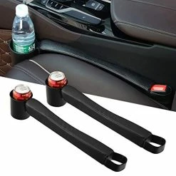 Wholesale ✔️ Supin 2 Prices Car Seat Gap Filler Pad PU Leather Console Side Pocket Organizer And One Cup For Cellphone Wallet Coin Key (Black) ????