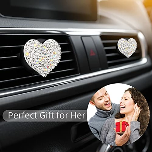 Cheap ???? 4 Pieces Crystal Air Vent Clips Charms Car Vent Air Fresheners Rhinestone Oil Diffuser Vent Clip Car Fesheners For ???? Women Heart Car Scents Bling Car Interior Accessories For Wom ???? 8 Cheap ???? 4 Pieces Crystal Air Vent Clips Charms Car Vent Air Fresheners Rhinestone Oil Diffuser Vent Clip Car Fesheners For ???? Women Heart Car Scents Bling Car Interior Accessories For Wom ???? - Image 6