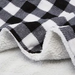 Promo ???? Electric Car Blanket, Reversible Sherpa/Fleece Warm Car Travel Blanket With Intelligent Temp For Cars, Trucks And RV - Great For Winter, Home, Road Trip And Camping Use (58"x41") Black Gray White Plaid ???? -Car Seat Covers shop 51e1dFBotQL