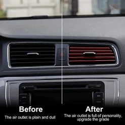 Flash Sale ???? SINGARO 20 Pieces Car Air Conditioner Air Outlet Decorative Strips, Bendable DIY Decorative Strips, Universal For Most Air Outlets, Car Interior Accessories (Red) ???? -Car Seat Covers shop 51eW27uwRpL