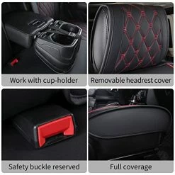 Cheap ???? Jeep Wrangler JK JL 4-Door Seat Covers Full Set Custom Fit 2007-2023 Unlimited X Rubicon 392 Sahara Willys Sport High Altitude 4X4 Truck Pickup Waterproof Leather (Full Set/Black-R) ???? -Car Seat Covers shop 51ekr76NlIL