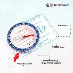 Budget ✨ Boy Scout Hiking Compass TurnOnSport | Orienteering Compass For Kids Map Navigation - Small Survival Compass - Waterproof & Lightweight Small Survival Compass - Mini Camping Compass - Kids Camping Ki ✨ -Car Seat Covers shop 51euIMB3bdL