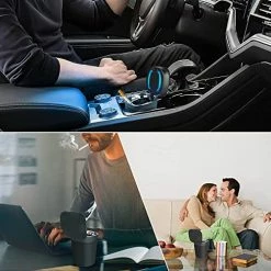 Buy ???? Portable Ashtray For Car, Vehicle Ashtray Ash With Lid Auto Ashtray Car Ashtray Windproof Smokeless Blue Led Light Stainless Steel Ash Tray For Outdoor Travel Office Home Use, Blac ???? -Car Seat Covers shop 51fEqSIsSqL