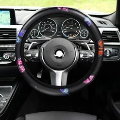 Cheap ✔️ 15 Pcs Butterfly Car Seat Covers Full Set Butterfly Car Seat Covers For Car Front Rear Seat Covers Steering Wheel Cover Wrist Strap Coasters Armrest Pad Shoulder Pads (Classic Butterfly Style) ???? -Car Seat Covers shop 51fMthMfFEL