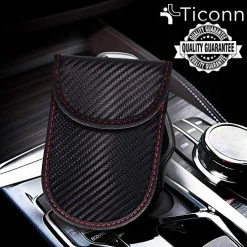 Best reviews of ???? Faraday Bag For Key Fob (2 Pack), TICONN Faraday Cage Protector - Car RFID Signal Blocking, Anti-Theft Pouch, Anti-Hacking Case Blocker (Carbon Fiber Texture) ???? -Car Seat Covers shop 51fdISPhGOL