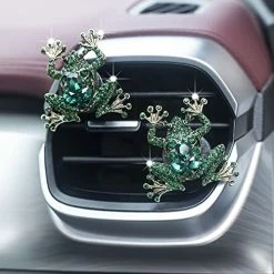 Budget ⌛ Frog Air Vent Clips, Crystal Frog Car Air Fresheners Vents Clips Car Air Conditioning Outlet Clip Rhinestone Car Interior Decor Charm Cute Bling Car Accessories For ???? Women Men ???? -Car Seat Covers shop 51ffBXJk2mL