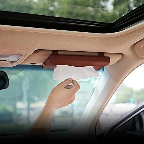 Hot Sale ???? EJiasu Car Tissue Holder, Sun Visor Napkin Holder, Car Visor Tissue Holder, PU Leather Backseat Tissue Case Holder For Car,Vehicle(black) ❤️ 9 Hot Sale ???? EJiasu Car Tissue Holder, Sun Visor Napkin Holder, Car Visor Tissue Holder, PU Leather Backseat Tissue Case Holder For Car,Vehicle(black) ❤️ - Image 7