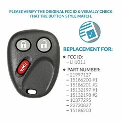 Flash Sale ???? Keyless2Go Replacement For Keyless Entry Car Key Vehicles That Use 3 Button LHJ011-2 Pack ???? -Car Seat Covers shop 51gSQv5FIFL