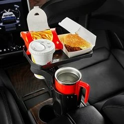 Hot Sale ⭐ OyTutus Car Cup Holder Expander, Automotive Cup Attachable Tray With 360° Rotation,Large Cup Holder Adapt Most Regular Cups With 18-40 Oz, Fit In 2.75-3.25 Inch Car Holder 2 Pcs- Black ⌛