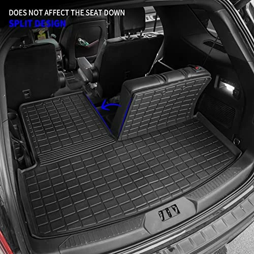Best Pirce ???? Fit 2020-2023 Ford Explorer Cargo Liner TPE Seat Back Mat Rear Trunk Mat For 6&7 Passenger 2022 Explorer Accessories (Trunk Mats With Backrest Mat) ???? 4 Best Pirce ???? Fit 2020-2023 Ford Explorer Cargo Liner TPE Seat Back Mat Rear Trunk Mat For 6&7 Passenger 2022 Explorer Accessories (Trunk Mats With Backrest Mat) ???? - Image 2