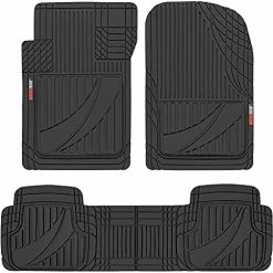Top 10 ???? FlexTough Advanced Black Rubber Car Floor Mats - 3 Piece Front & Rear Trim To Fit Floor Mats For Cars Truck SUV, All Weather Automotive Liners With Traction Grips And Multiple Trim Lines ???? -Car Seat Covers shop 51gj79sXwSL. AC