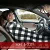 Flash Sale ???? For Less Amazingforless Plaid 12V Heated Fleece Car Blanket With Controller For Timer & Heat Levels Plaid Electric Car Blanket (Black & White Plaid) ???? -Car Seat Covers shop 51gjbMj2KJL