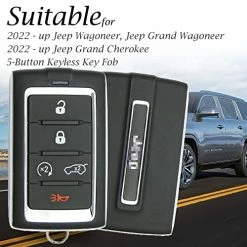 Coupon ???? Vitodeco Genuine Leather Smart Key Fob Case Compatible With Jeep Wagoneer, Jeep Grand Wagoneer, Jeep Grand Cherokee 2022 (5-Button, Black) ???? -Car Seat Covers shop 51glPThyJ8L