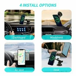 Best deal ???? Magnetic Wireless Car Charger, 15W Fast Compatible With MagSafe Car Mount Charger, Fits All IPhone 14/13/12 Series, Fits Windshield Dashboard Air Vent (Charging Mount) ❤️ -Car Seat Covers shop 51gtN6PPBvL