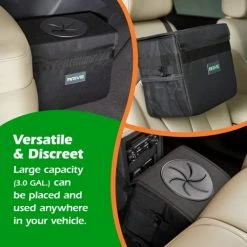 Buy ???? Rive Auto Car Trash Can - Collapsible, Leakproof Garbage Bin With 20 Trash Bags And Adjustable Strap - Car & Truck Accessories For Men And ???? Women - Black, Large ???? -Car Seat Covers shop 51hHEYEcBwL