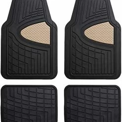 Hot Sale ???? Automotive Floor Mats Black Universal Fit Heavy Duty Rubber Fits Most Cars, SUVs, And Trucks, Full Set Trim To Fit FH Group F11311BLACK ✨ -Car Seat Covers shop 51hJ7 KnozL. AC