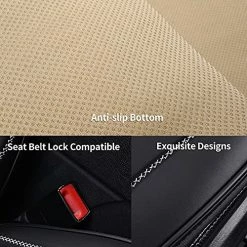 Top 10 ⌛ Front Seat Covers, Waterproof Leatheratte Car Seat Protector 2 Pieces, Protective Seat Cushions Universal Fit Most Vehicles, Sedans, SUVs, Trucks And Vans, Line Pattern ???? -Car Seat Covers shop 51hhgU2vGeS