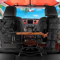 Budget ???? FURYENGRAVER Tactical Seat Back Gun Rack With Molle Panel Vehicle Gun Holder Outdoors & Tactical Bag & 5 Velcros ✔️