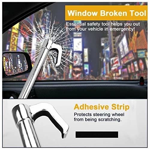 Deals ⭐ Universal Steering Wheel Brake Lock Anti-Theft Retractable Double Hook Car Clutch Pedal Lock For Car Truck SUV Van Security With 3 Keys ???? 5 Deals ⭐ Universal Steering Wheel Brake Lock Anti-Theft Retractable Double Hook Car Clutch Pedal Lock For Car Truck SUV Van Security With 3 Keys ???? - Image 3