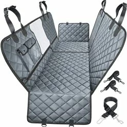 Flash Sale ???? 4-in-1 Convertible ???? Dog Car Seat Cover 100% Waterproof ???? Dog Seat Cover Nonslip ???? Dog Hammock 600D Heavy Scratchproof Pet Seat Cover For Cars Back Seat With Mesh Window For Cars Trucks And SUVs Grey ✨ -Car Seat Covers shop 51iUE7XXukL. AC 1