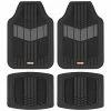 Promo ???? DualFlex Two-Tone Sport Design All-Weather Rubber Floor Mats For Car, Truck, Van & SUV - Waterproof Front & Rear Liners With Drainage Channels Blu ???? -Car Seat Covers shop 51iY4zS5FLL
