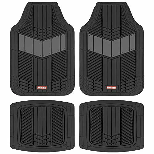 Promo ???? DualFlex Two-Tone Sport Design All-Weather Rubber Floor Mats For Car, Truck, Van & SUV - Waterproof Front & Rear Liners With Drainage Channels Blu ???? 3 Promo ???? DualFlex Two-Tone Sport Design All-Weather Rubber Floor Mats For Car, Truck, Van & SUV - Waterproof Front & Rear Liners With Drainage Channels Blu ????