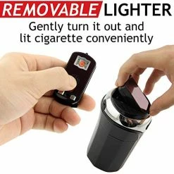 Best Pirce ???? Car Ashtray (1-Pack), Easy Clean Up Detachable Stainless Car Ashtray With Lid Blue Led Light And Removable Lighter For Most Car Cup Holder (Silver) ???? -Car Seat Covers shop 51iw2sH0CsL