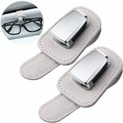 Hot Sale ???? 2 Packs Car Glasses Holder Universal Car Visor ???? Sunglasses Holder Clip Leather Eyeglasses Hanger And Ticket Card Clip Eyeglasses Mount For Car (Black) ❤️ -Car Seat Covers shop 51j5V7DeEoL. AC